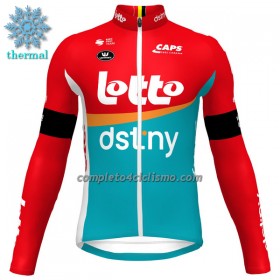 Maglia 2023 Lotto Dstny Manica Lunga Winter Invernale Rosso Giallo Azzurro